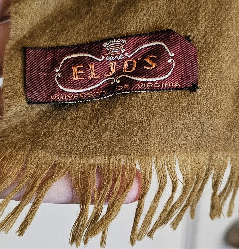 Viva X 70% Cashmere 30% Wool Tan Scarf Made In Scotland Sold By Eljos UVA - Picture 4 of 7